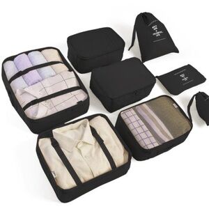 8 Piece Mesh Packing Cubes and Bags New